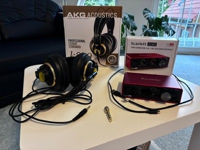 Set mit Focusrite Scarlett Solo + AKG K240 Studiokopfhörer