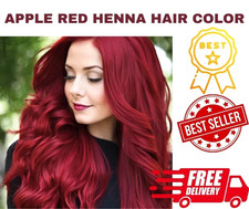 TEINTURE CAPILLAIRE INSTANTANÉE ROUGE POMME NATUREL HENNÉ COULEUR BIO UNISEXE...