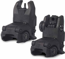 New Premium Flip up Front Rear Polymer Sights Set Fit Picatinny Rails Flattop