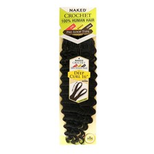 Naked 100 Human hair crochet Loop type - Deep curl. Color: Natural