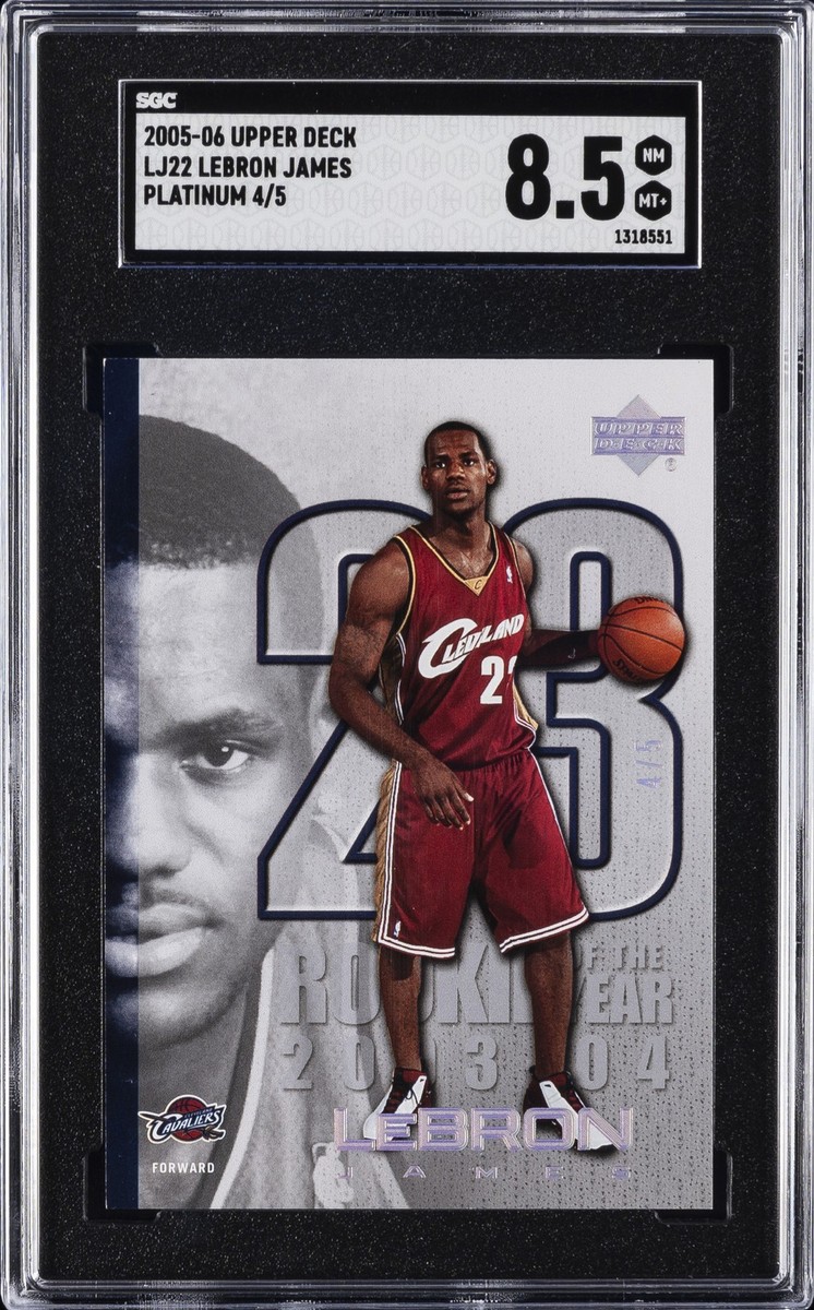 2005-06 UD PLATINUM - 4/5 #LJ22 LEBRON JAMES SGC 8.5 | eBay 2005-06 UD PLATINUM - 4/5 #LJ22 LEBRON JAMES SGC 8.5 | eBay