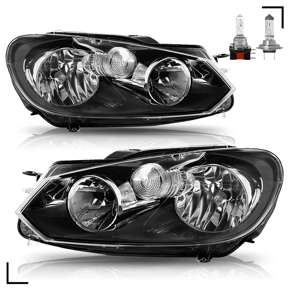 Conjunto de faros diestros+derechos para Volkswagen GTI Golf Jetta Sportwagen MK6 2010-2014 Foto 2 de 4