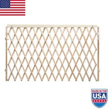 Infants Toddlers Expansion Walk Thru Baby Gates Room Divider Retractable Wooden