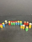 Vintage Lot of 15 Fisher Price Wooden Little People, 2C