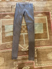 Rick Owens Women  s Lamb Leather Leggings Size 6 In Taupe Gray/brown 