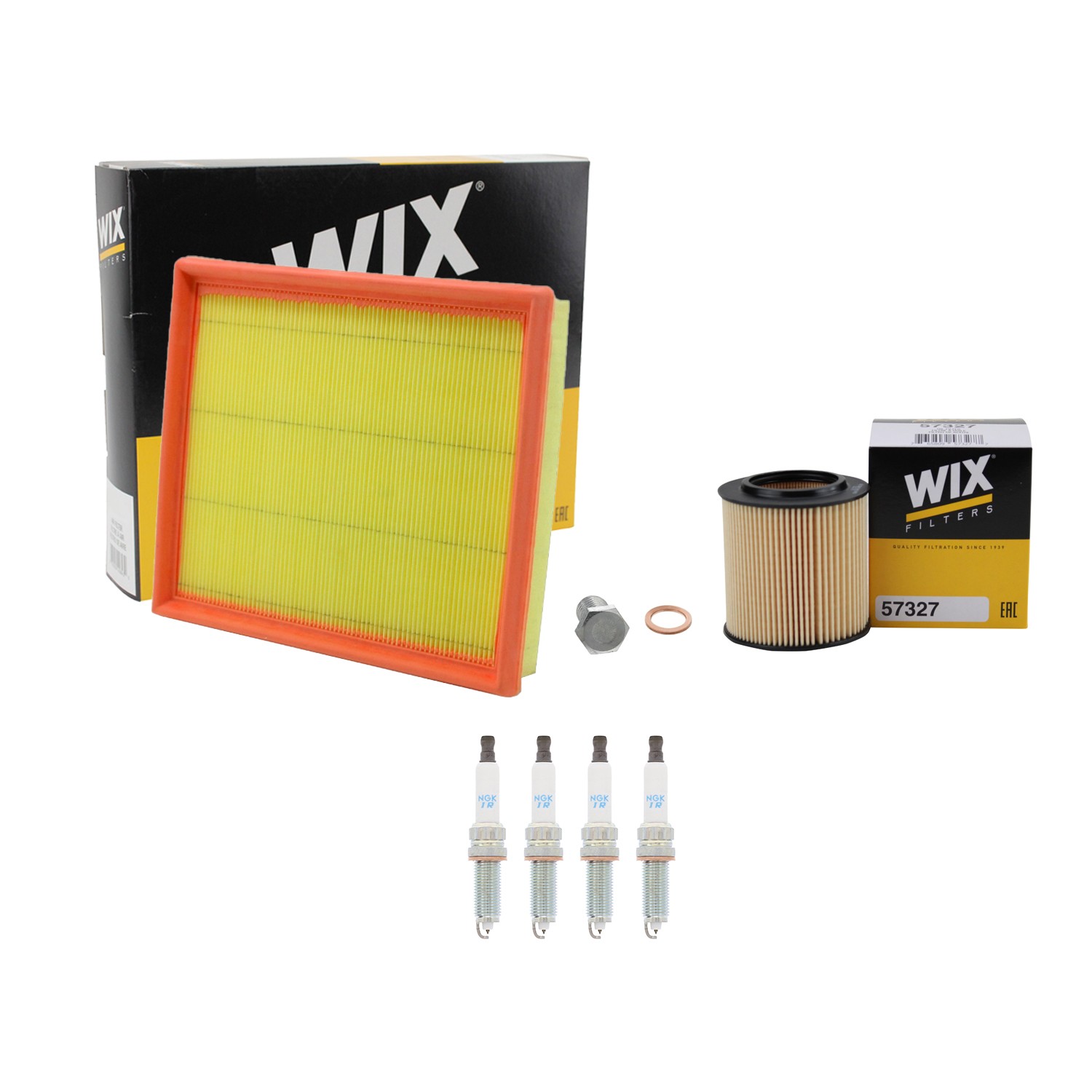 Wix Engine Air Oil Filter  NGK 4 Spark Plug Kit for F32 F33 428i xDrive Base L4