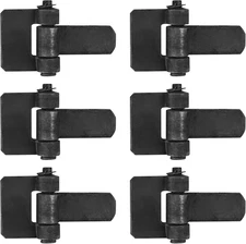 6 Pcs Weldable Door Hinges, 3-1/4"X5-1/8", Strap Style Long Leaf Hinge, Trailer