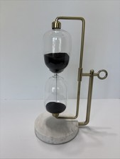 Hour Glass Timer 15 Min Black Sand w/ Marble ...