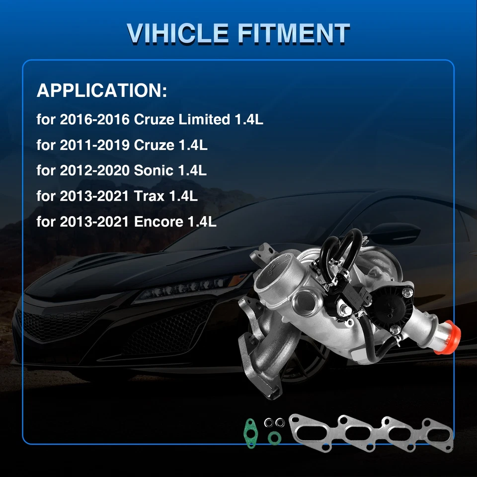 Turbocompresor para Chevy Cruze 11-15 Sonic 12-20 Trax y Buick Encore 1,4 L Foto 4 de 4