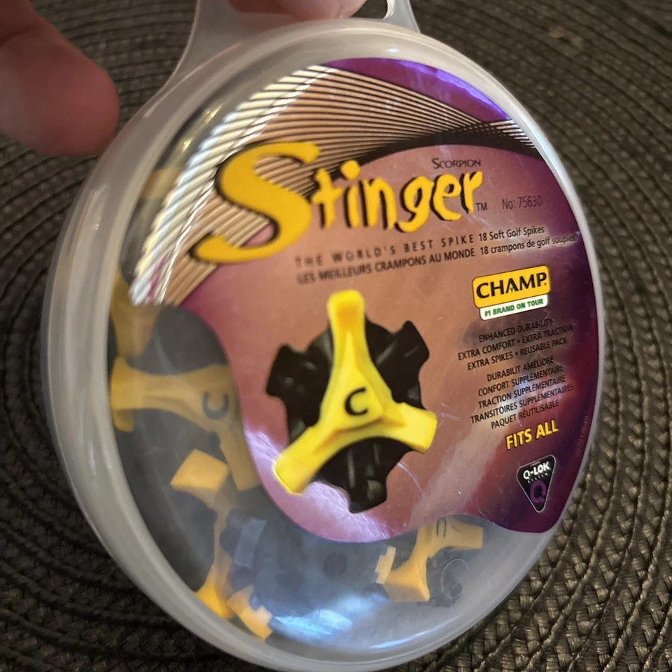 Champ Stinger Scorpion Q-Lock Soft Golf Spikes Pack Of 18 New - Image 2 of 3