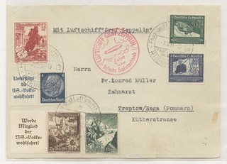 Germany Good Zeppelin Cover Lot # 52
