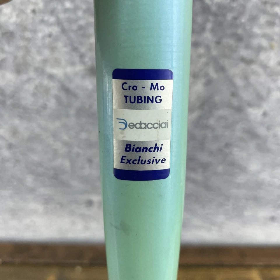 Vintage Bianchi Dedacciai Celeste Road Bike Fork 1 Inch Threaded Steel Italy - Image 3 of 4