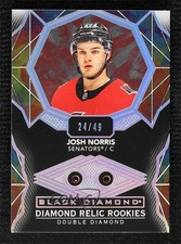 2020 Black Diamond Relic Rookie Gems Double Ruby 24/49 Josh Norris #BDR-JN b5y