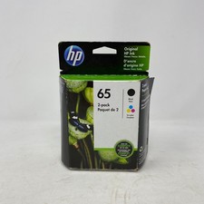 HP 65 Ink Cartridges 2-Pack Black  Tri-Color N9K02AN Exp March 2024 New Sealed