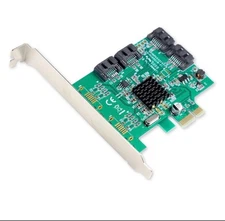 I/O Crest 4 Port SATA III PCI-e 2.0 x1 Controller Card Marvell SI-PEX40064