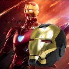 1:1 AUTOKING Iron Man MK5 Helmet Wearable Voice Control Mask Cosplay Black Gold