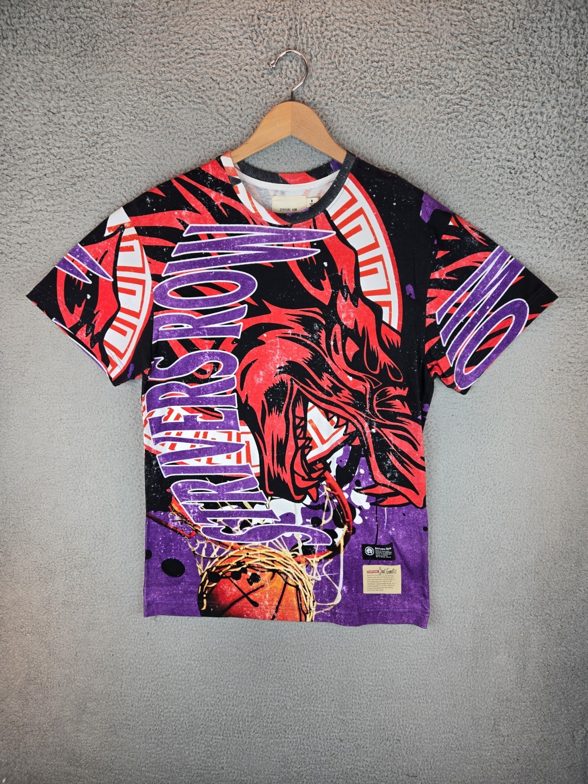 FILA T shirt uomo Strivers Row grafica lupo taglia M girocollo manica corta colorata