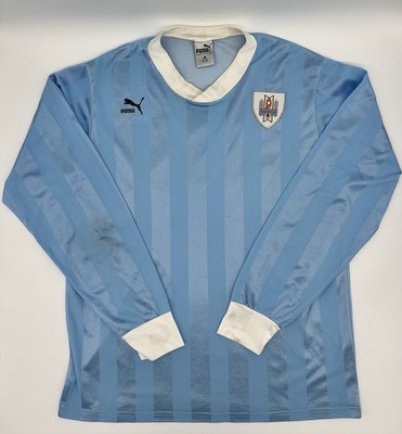 Uruguay 1990 Home Authentic Puma Player Issued #19 (Daniel Fonseca