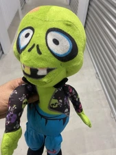 ZOMBIE PLUSH DOLL. KTW. 20 INCHES TALL. YellowSKULL CROSSBONES PUNK, ROCK ATTIRE