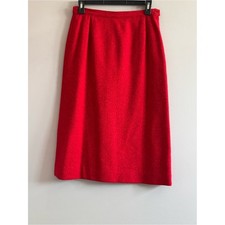 Vintage Pendleton Red Virgin Wool A-Line Skirt USA Made Size 10