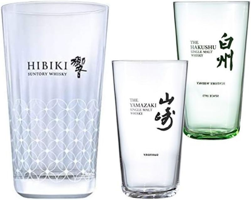 Suntory Yamazaki Hibiki Hakushu Whisky Highball Vaso Juego