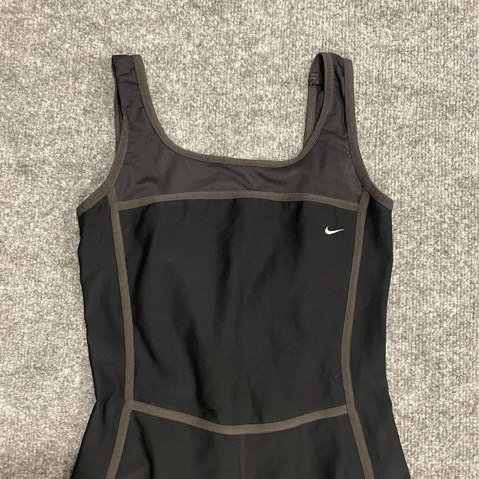 复古耐克泳装连身裤女式中号黑色连体全身 — 第 3/4 张图片