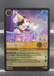Disney Lorcana Minnie Mouse - Sweetheart Princess 5/204 Cold Foil Fabled Super R