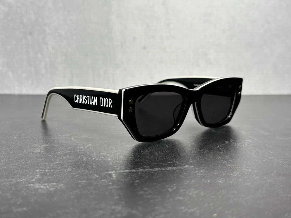 CHRISTIAN DIOR BLACK RECTANGLE SUNGLASSES DIORPACIFIC S2U 10A1 53MM! SHIPS TODAY - Image 3 of 4