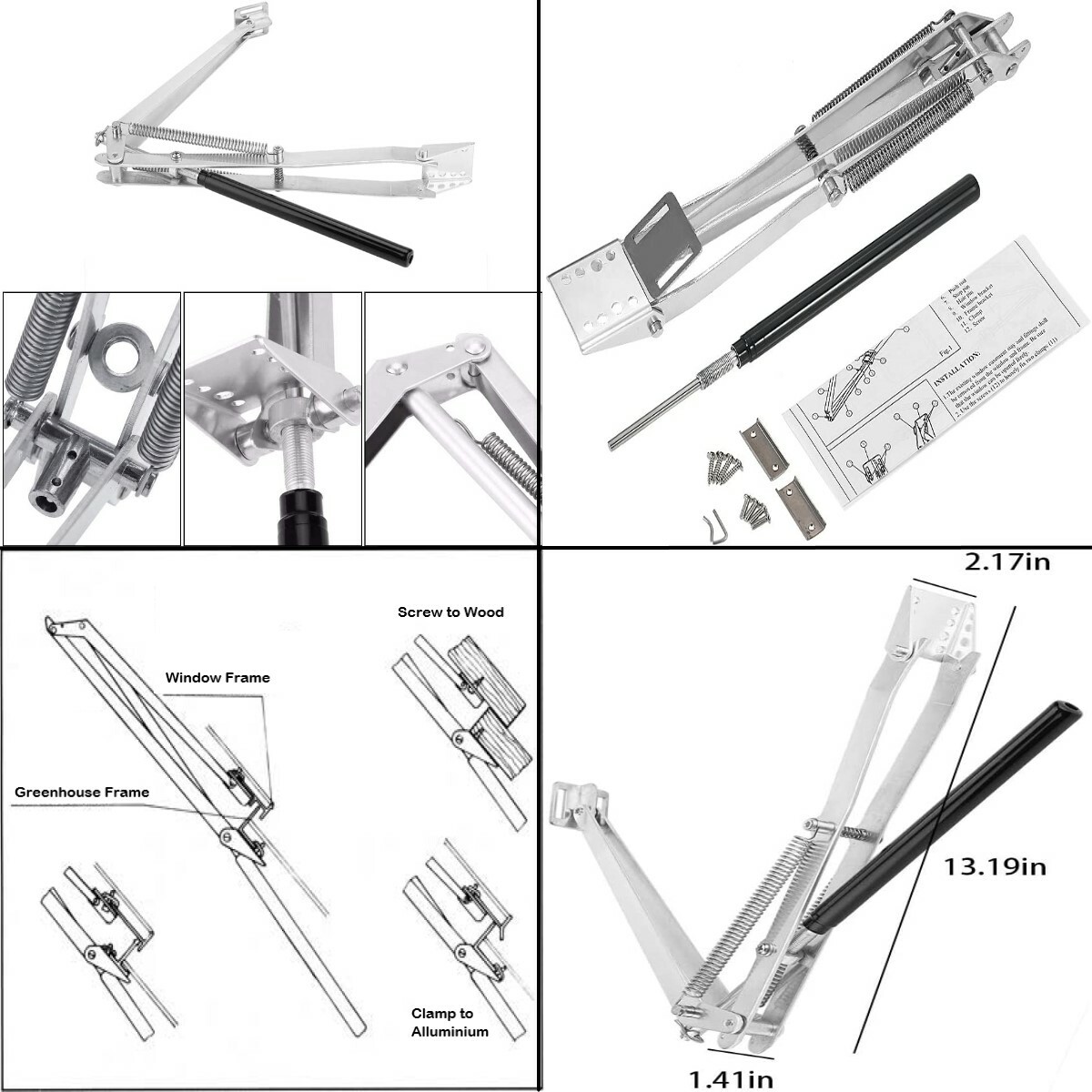 Leafy Creations Greenhouse Automatic Window Opener. Black or Silver eBay