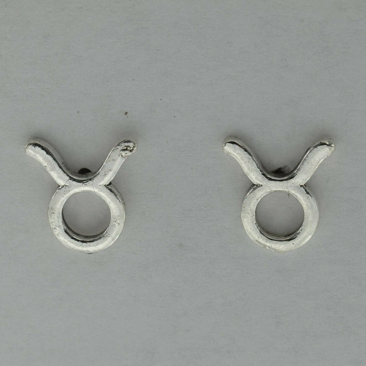 925 SILVER STERLING Stud Post TAURUS Earrings Bali p311
