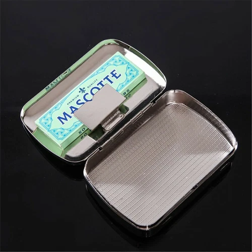Tobacco Rolling Storage Container Box Metal Automatic Cigarette Smoking Case - Picture 8 of 12