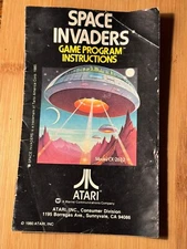 Atari 2600 Space Invaders 1980 Game Program Instructions Manual booklet only VTG