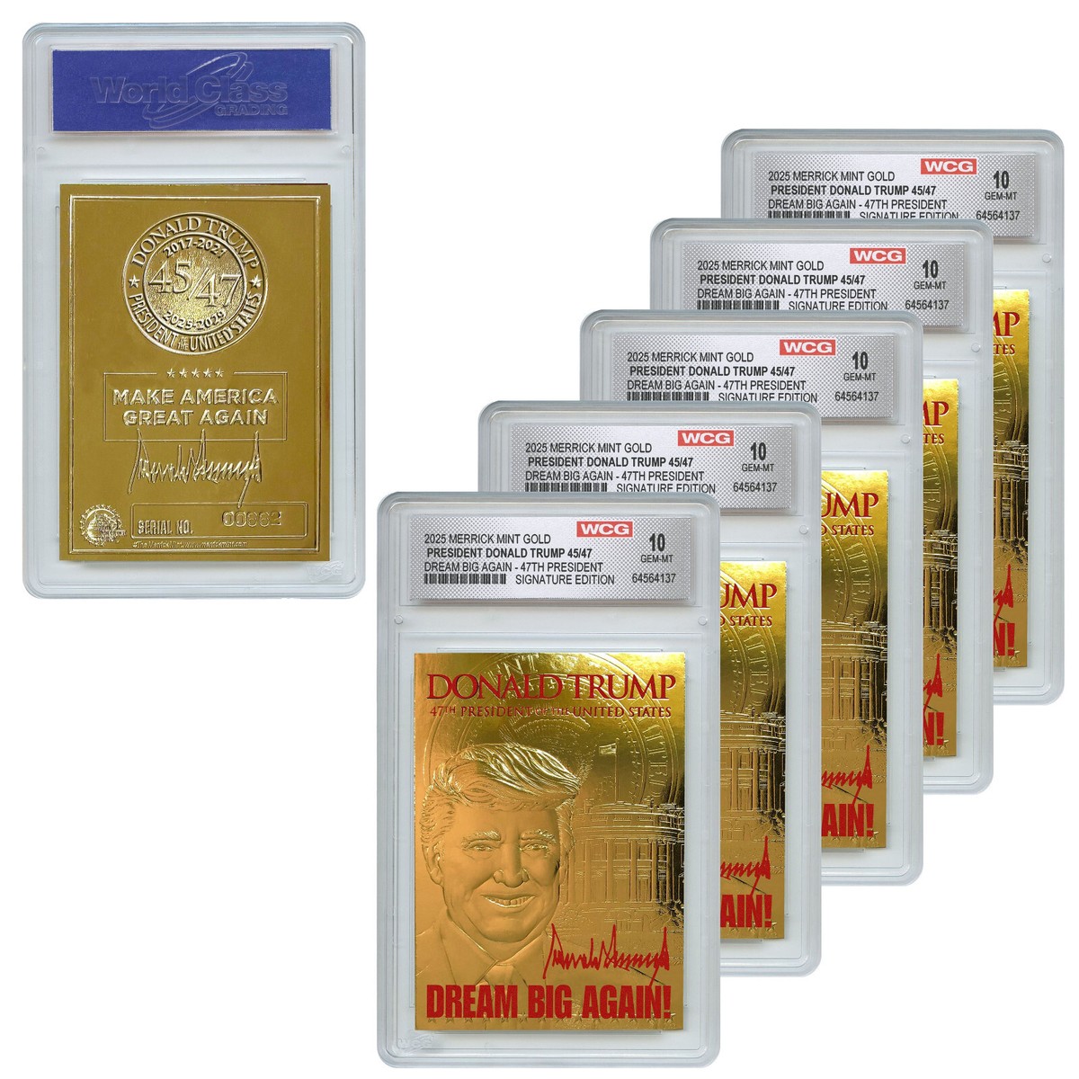 DONALD TRUMP 47th President 2025 SIGNATURE GOLD Card - Gem-Mint 10