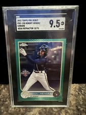 2022 Topps Pro Debut Aqua Parallel #128 Hendry Mendez (Brewers)/75 SGC 9.5