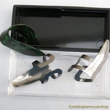 BANJO PICKS-2 STAINLESS STEEL FINGER 1 PLASTIC THUMB PLECTRUMS BANJO DOBRO ETC