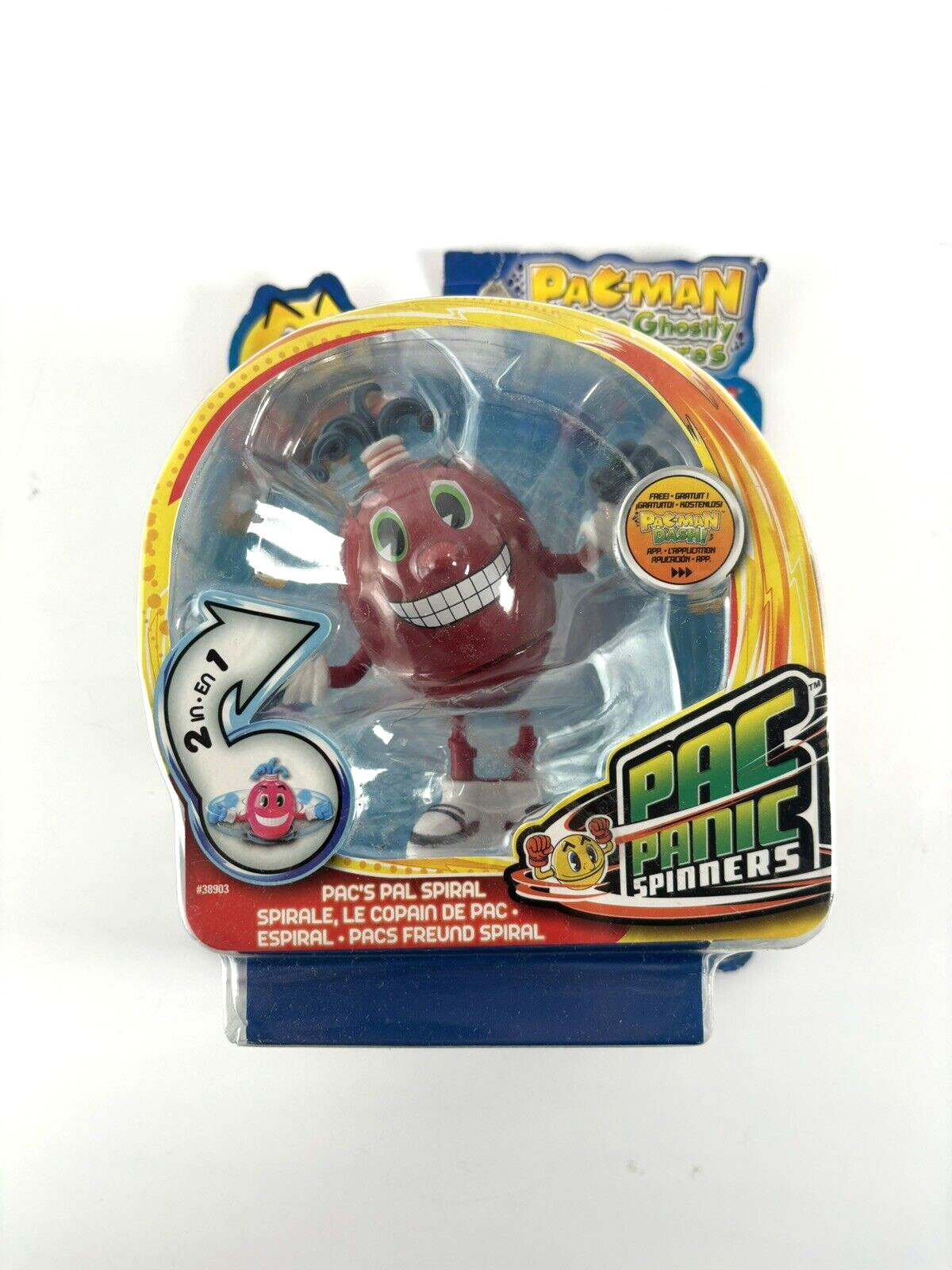 Pac's Pal Spiral | Pac-Man and the Ghostly Adventures Panic Spinners Bandai New