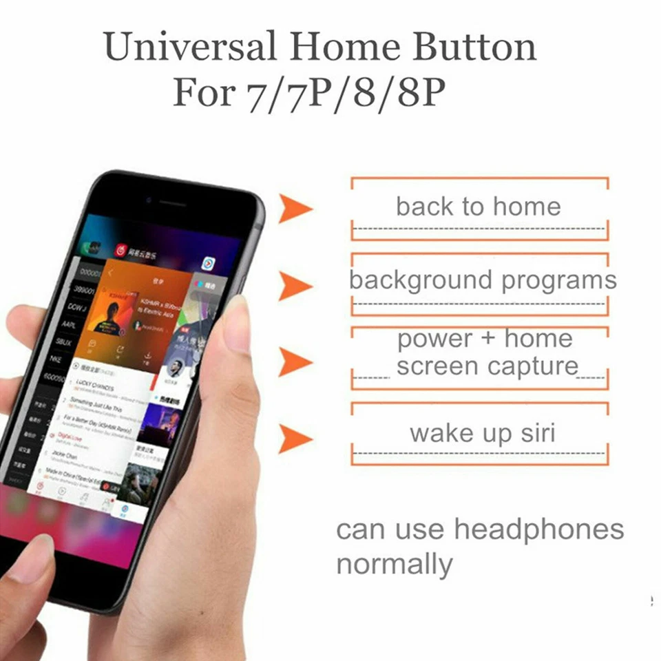 Original YF Universal Homebutton Taste Für iPhone 7|8|Plus|SE2|SE3 No TouchID - Bild 2 von 4