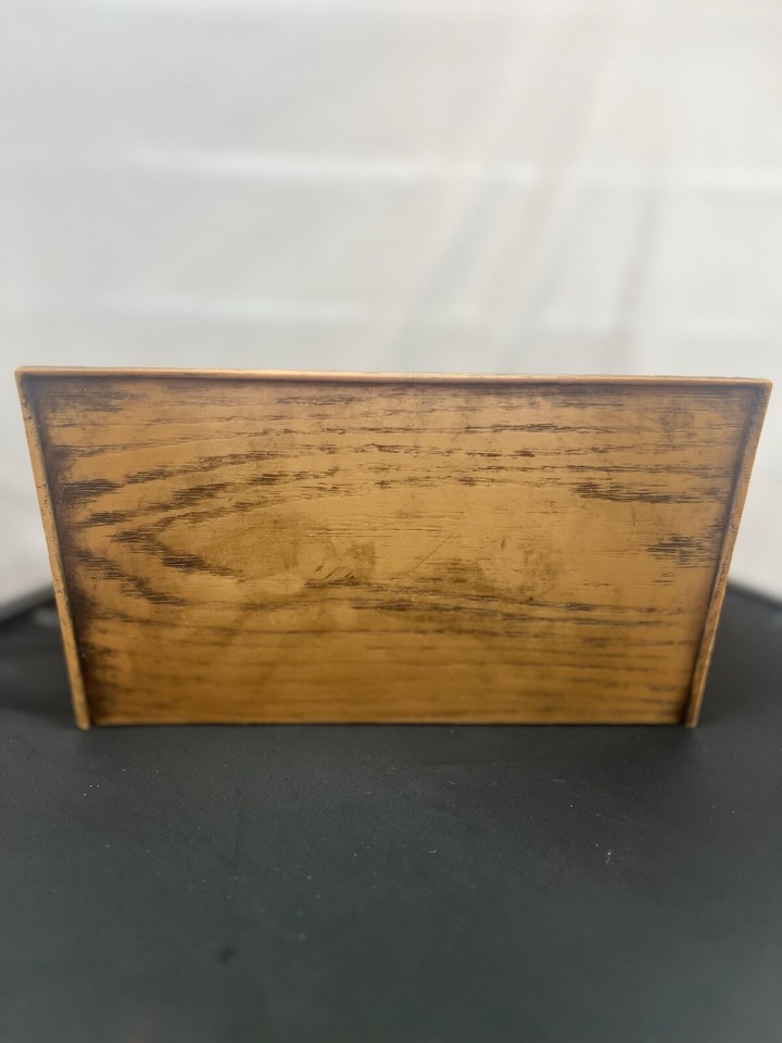 Vintage Lerner Desk Organizer Mail Letter Caddy Sorter Faux Wood Office