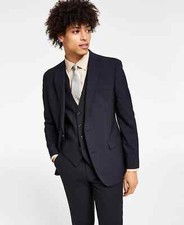  450. Bar III Men's Slim-Fit Suit Jacket Only Wool Black 38R