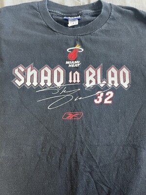 RARE Vintage Reebok Miami Heat Shaquille O’Neal “Shaq In Blaq” Shirt