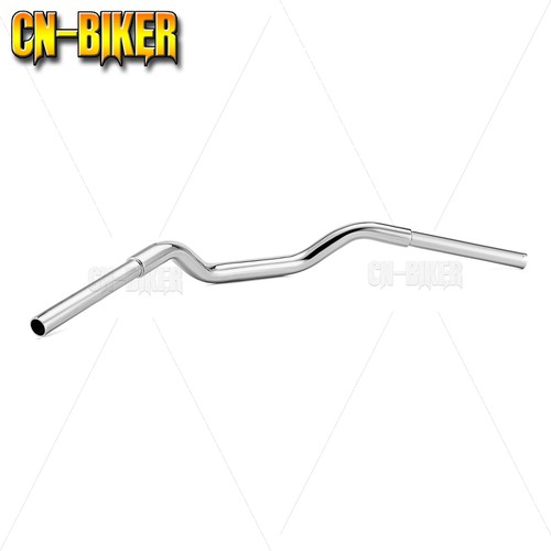 Chrome / Gloss Black 3.75" Rise 1.25" Drag Bar Handlebar For Harley Davidson - Picture 4 of 11