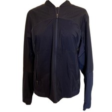 Lululemon Run On Jacket 10 Blue womens Midnight Navy Waterproof Windbreaker Med