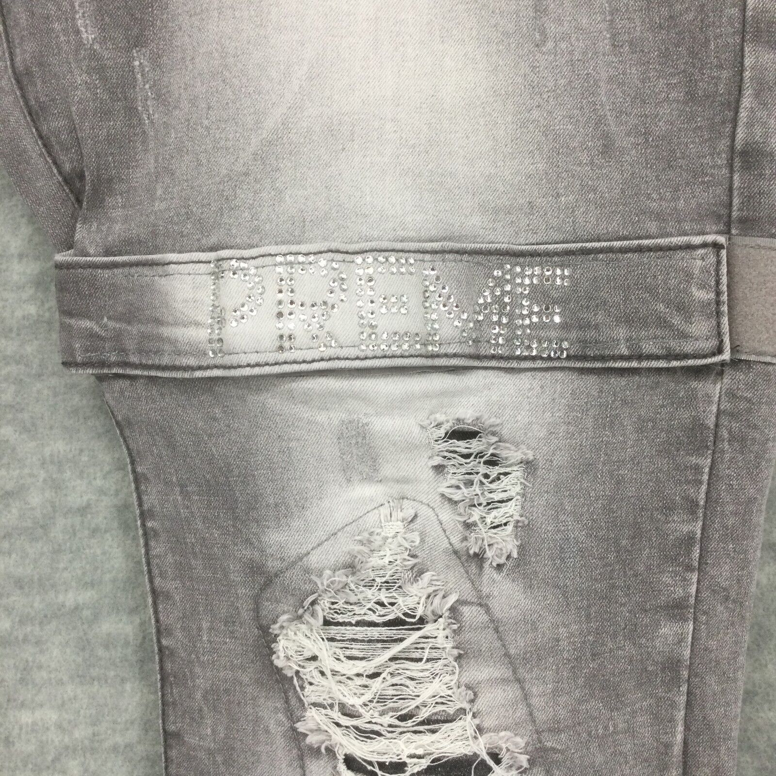 Preme Denim Jeans Mens 38x34 Grey Black Strapped … - image 4