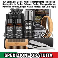 Kit Barba per Uomo, Kit Post Trattamento Rimozione Barba, Olio Da Barba, Balsamo