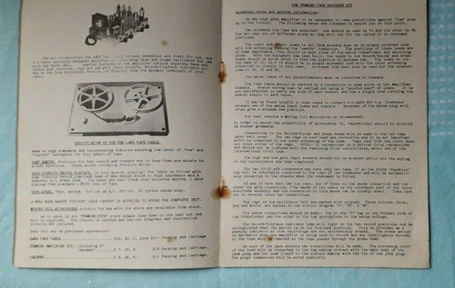 Premier Radio Co - Magnetic Tape Recording Kit Instruction Book - B H Morris & - Afbeelding 6 van 7