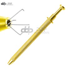 Jewelry Gemstone Pick Up Holder Tool 4 Prongs Diamond Claw Tweezers Gold Beads