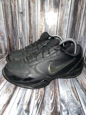 NIKE Air Court Leader Low Black Leather 429717-003 Walking Shoes Men's Size 