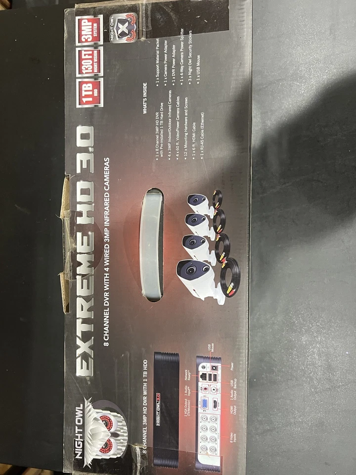 Night Owl C841PIR3MP Indoor/Outdoor 4 3MP Wired Infrared Security Camera System - Image 2 of 4