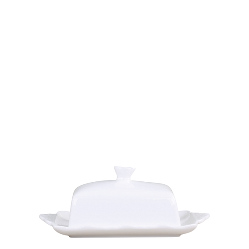 Elegant White Porcelain Provence Butter Box by Chic Antique - Picture 2 of 4