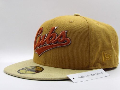 New Era 59Fifty MLB Chicago Cubs Brown Fitted Hat 7 7/8 - Picture 4 of 7